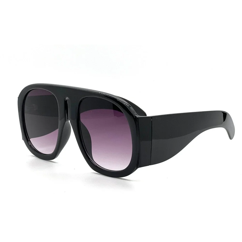 Oversized Square‎ Sunglasses Women Men Black Gradient Purple Lens Fashion Shades
